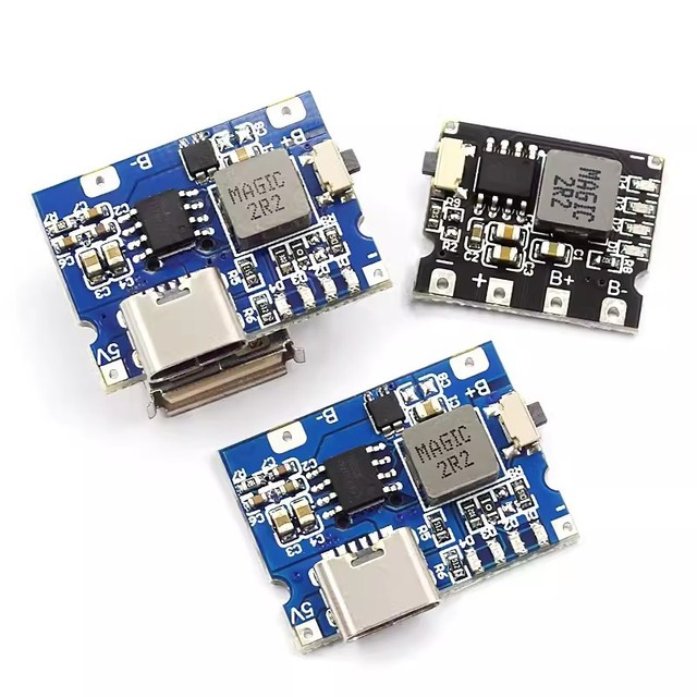 Power battery charging module 5V 2A 2.4A Type-c port can input/output normally open lithium battery charging module