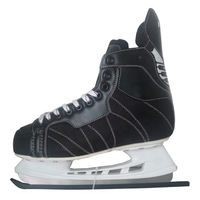 Fabrication professionnelle nouveau Style patins de Hockey sur glace couleur noire utilisation hivernale doublure en maille pour hommes PU supérieur