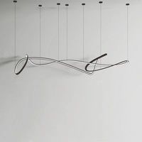 Comptoir de bar d'hôtel zone de bureau principal réception noir et blanc circulaire personnalisé moderne Led Lustres suspension