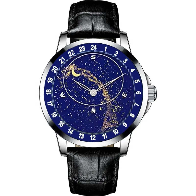 YD 2022 New Rotating Star Dial Brand Watch Men's Fashion Automatic Mechanical Watch Waterproof Luminous Men's Watch