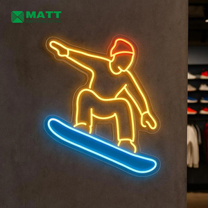 Letrero de neón personalizado para esquí de montañ<span class=keywords><strong>a</strong></span>, equipo deportivo, tiendas, letrero de luz Led, Idea de regalo para atleta, deporte de invierno, decoración artística de pared de neón - Product Image 1