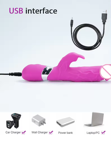 Silikon-Hasen-<span class=keywords><strong>Vibrator</strong></span> mit 7 Frequenzen, G-Punkt Vaginal-<span class=keywords><strong>Vibrator</strong></span>, Leistungsstarker Realistischer Dildo-<span class=keywords><strong>Vibrator</strong></span>, Sexspielzeug für Frauen zur Luststeigerung und zum Höhepunkt - Product Image 5