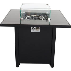 DB foyer extérieur pour foyer extérieur maison jardin jardin cheminée (30 pouces acier noir couleur) - Product Image 3