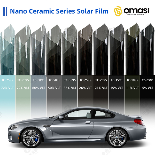 OEM / ODM 2mil Nano Ceramic Car Window Tint with High Quality Ultra Clear PET 99% UV Automotive Solar Film Wholesale