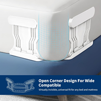 Attaches de drap de lit personnalisables avec logo, réglables et antidérapantes, lot de 4 pinces pour drap-housse, housse de couette et couette