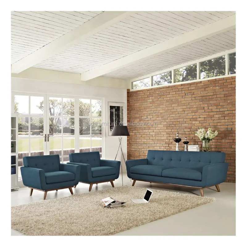 Nuovo Design di fabbrica personalizzato Oem classico metà del secolo mobili soggiorno divano moderno sofà in legno Soild
