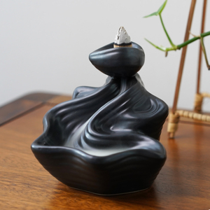 Supporto personalizzabile in ceramica a riflusso per incenso Set <span class=keywords><strong>Design</strong></span> cascata oggetto decorativo per la casa per uso aromatico - Product Image 3
