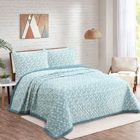 Parure de lit 3 pièces en coton teint en fil, drap plat en velours double face pour bébé, collection hiver