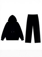 Ensemble de sweats à capuche sportifs personnalisés pour l'automne et l'hiver, en coton ample, unisexe