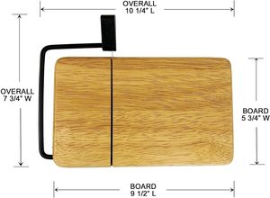 Cortador de queso de madera de haya multiusos personalizado, alambre de corte de acero inoxidable, pies de goma antideslizantes, protegen las mesas - Product Image 2