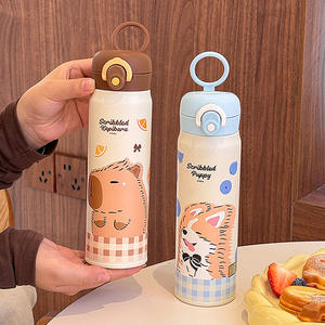 ขวดน้ำเก็บอุณหภูมิลายลูกสุนัข 350 มล. 500 มล. กระติกน้ำร้อนพกพาสำหรับเด็กนักเรียนใช้ในโรงเรียน - Product Image 2