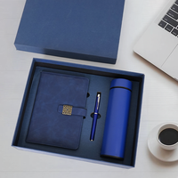 Luxus-Notizbuch-Hersteller Maßgefertigtes PU-Leder Notizbuch Geschäfts-Büro-Geschenkset Geschenkbox Wasserflasche Notizbuch Mit Logo