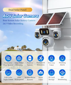 20MP 16X Zoom quattro lenti quattro schermo AOV IP 4G Wifi Sim Card Cctv pannello solare esterno Full-Color visione notturna PTZ 4 lenti fotocamera - Product Image 5