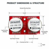 Transformateur audio Permalloy ZXY3108 150 600 à 10K 15K Ohm avec carte PCBA
