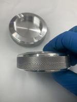 Pièces d'usinage de fraisage CNC en aluminium de précision à 5 axes personnalisées Bouton de commande de moletage diamant en aluminium argenté