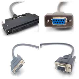 Кабель D-SUB 15-контактный RS232, стандартный, с ПВХ-изоляцией, медными жилами, длиной 200 мм, с литыми заклепками, разъемы «папа-мама» - Product Image 1