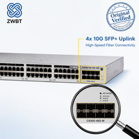 Cisco Switch Catalyst C9300-48S-M 48 Port GbE SFP Layer 3 Switch 256Gbps 480G StackWise Modular 10G Uplinks Meraki Cloud Managed.