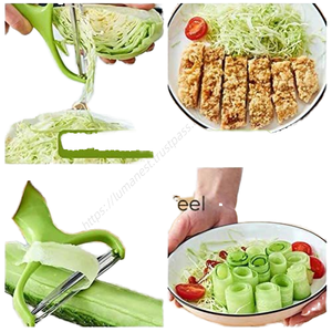 Cortadores de cocina de boca ancha Gadget Cortador de verduras de plástico Rebanador de repollo Rallador de frutas Trituradora de ensaladas Cuchillo pelador - Product Image 6