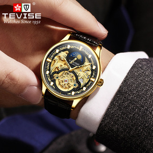 Montre mécanique de mode 820D ajourée, lumineuse, automatique, phase de lune, pour homme, très vendue - Product Image 4