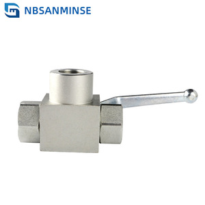 Vanne à bille haute pression 1 pouce à filetage interne en acier au carbone, manuelle, hydraulique, type L, pour l'industrie alimentaire - Product Image 2