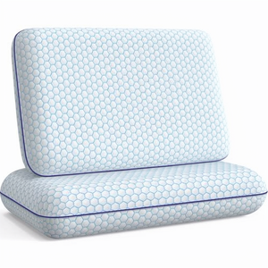 Cooling Memory Foam <strong>Pillow</strong> 5 Layer Adjustable Heights From 0.75 to 5 Inches Thin to Firm Bed <strong>Flat</strong> <strong>Pillow</strong> - Product Image 1