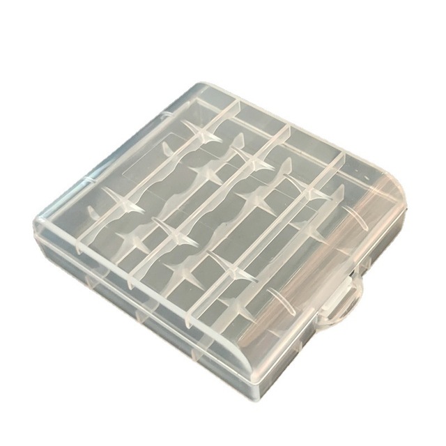 Wholesale Price Portable Organizer Box Hard Plastic Battery Storage Container Case for 4Pcs AAA/AA/18650 Cover Type