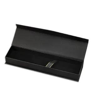 High Quality Luxury Individual Packaging Cardboard Gift Pen Box Black Paper Boxes For Pens Custom Logo