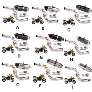ท่อไอเสียแบบสวมสำหรับรถมอเตอร์ไซค์ <span class=keywords><strong>Benelli</strong></span> <span class=keywords><strong>Trk</strong></span> 502x <span class=keywords><strong>Trk</strong></span> 505 <span class=keywords><strong>X</strong></span> ท่อไอเสียแบบมีท่อเชื่อมต่อกลาง พร้อมตัวลดเสียง Db Killer และระบบไอเสีย - Product Image 2