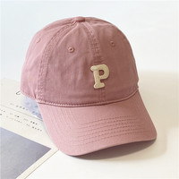 Gorra de béisbol unisex retro estilo blogger con logo P verde, de popelina y sarga, con visera suave, lavada, informal, deportiva, para el sol, para primavera, verano y uso diario.