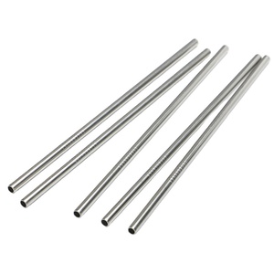 Popotes Ecológicos de Acero Inoxidable al Por Mayor con Logo Personalizado Aptos para Lavavajillas Tamaños 12/8/6mm Popote de Metal Libre de BPA para Restaurantes/Fiestas - Product Image 1