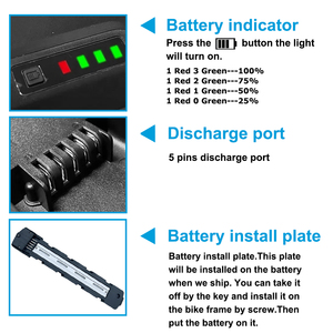 36V <b>48V</b> 52V 20Ah 25Ah 30Ah Big Capacity Retention Rechargeable Downtube Lithium <b>Battery</b> Pack for Bike 500-1000W Motor - Product Image 4