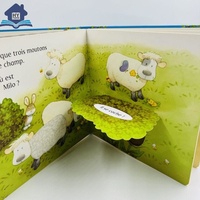 Livre pour enfants personnalisé avec nouveau design Couverture rigide revêtue de carton avec fonction de levage du rabat Couverture rigide enduite de papier d'art offset