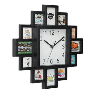 Customised 12 Photo Plastic Frame Wall Clock