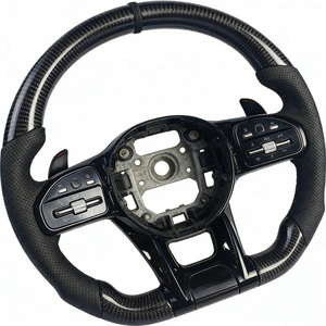 Volant en carbone brillant pour Mercedes Benz GLK <span class=keywords><strong>350</strong></span> C200 C217 E350 W205 W221 W238 - Product Image 1