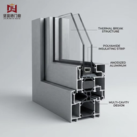 Ventanas Abatibles de Aluminio Aisladas y Acústicas de Alta Calidad, Vidrio Templado, Tamaños Personalizados, Duraderas, Resistentes a la Intemperie, para Apartamentos