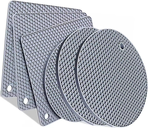 モダンなシリコン製トリベットマット 7インチ 6インチ 柔軟 耐熱 エコフレンドリー カスタムカラー ロゴ入り ホットパッド キッチンカウンター用 - Product Image 4