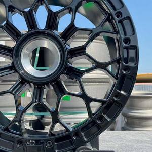 ล้อแม็กซ์เซ็นเตอร์ล็อคแบบ Beadlock สีดำเงา ขอบ 17 18 นิ้ว 5x130 สำหรับรถแลมโบกินี สไตล์รถแข่ง - Product Image 2