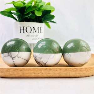 Vente en gros de pierre naturelle sculptée en cristal de jaspe rouge monstre de poche PokeBall sculpté <span class=keywords><strong>Pokemon</strong></span> pour la décoration intérieure - Product Image 6