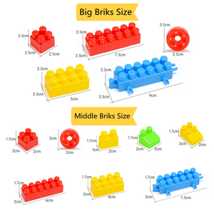 Mainan Blok Plastik Puzzle Anak-anak JXB 150 Buah Mainan Set Blok Bangunan Besar untuk Usia <span class=keywords><strong>3</strong></span> Tahun Ke Atas - Product Image 5