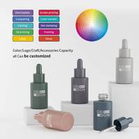 Flacon compte-gouttes en verre givré rose personnalisé avec logo, 15 ml, 50 ml, 100 ml, 20 ml, 30 ml, pour sérum de soin de la peau, emballage pour huile essentielle
