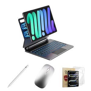 Nouveaux accessoires pour tablette éducative pour iPad Mini, connexion sans fil, <span class=keywords><strong>clavier</strong></span> magique magnétique pleine taille, stylet de <span class=keywords><strong>dessin</strong></span>, <span class=keywords><strong>souris</strong></span> sans fil - Product Image 1