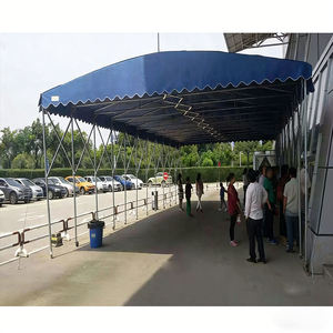   Auvent rétractable ignifuge, tente mobile à ouverture et fermeture manuelle - Bâche pliante en PVC, auvent commercial pliable et mobile - Product Image 6