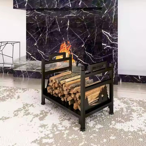 Brasero Moderno para Jardín <span class=keywords><strong>con</strong></span> Soporte para Leña, Brasero <span class=keywords><strong>de</strong></span> Hierro y Porta Leños, Fabricado por Firepit - Product Image 2