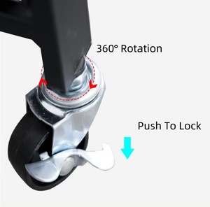 Giá để đồ nhà bếp xếp gọn được, kệ để đồ bằng kim loại, giá để đồ gấp gọn có bánh xe, 5 tầng - Product Image 3