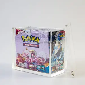Özel manyetik kapak akrilik Pokemon güçlendirici kutusu koruma vitrinin Pokemon ETB akrilik kılıf