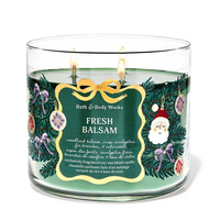 Bougie de Noël parfumée Mescente 2026, nouveau design, vente en gros, bougie à 3 mèches avec boîte cadeau pour cadeau de Noël