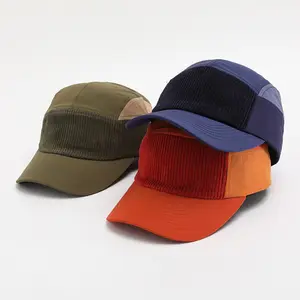 Flat Bill Classic Color-stitched Hat Adjustable Brim High Top End Trendy Color Style Baseball Hat