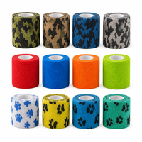 Bandage Cohésif Auto-Adhésif Personnalisé Imprimé en Gros à Motifs Mignons pour Animaux, Chevaux, Enfants et Protection Sportive – Rouleau