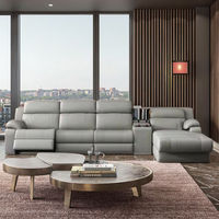 Luxuriöses Modernes Konvertierbares Leder-Ecksofa-Set Maßgefertigtes Design & Erweiterbares Umweltfreundliches Schlafsofa für Wohnzimmer