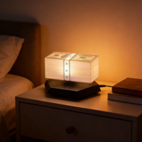Lampe à monnaie flottante imprimée en 3D, lampe tactile, décoration de bureau et de chambre, veilleuse à brancher, jouet décoratif